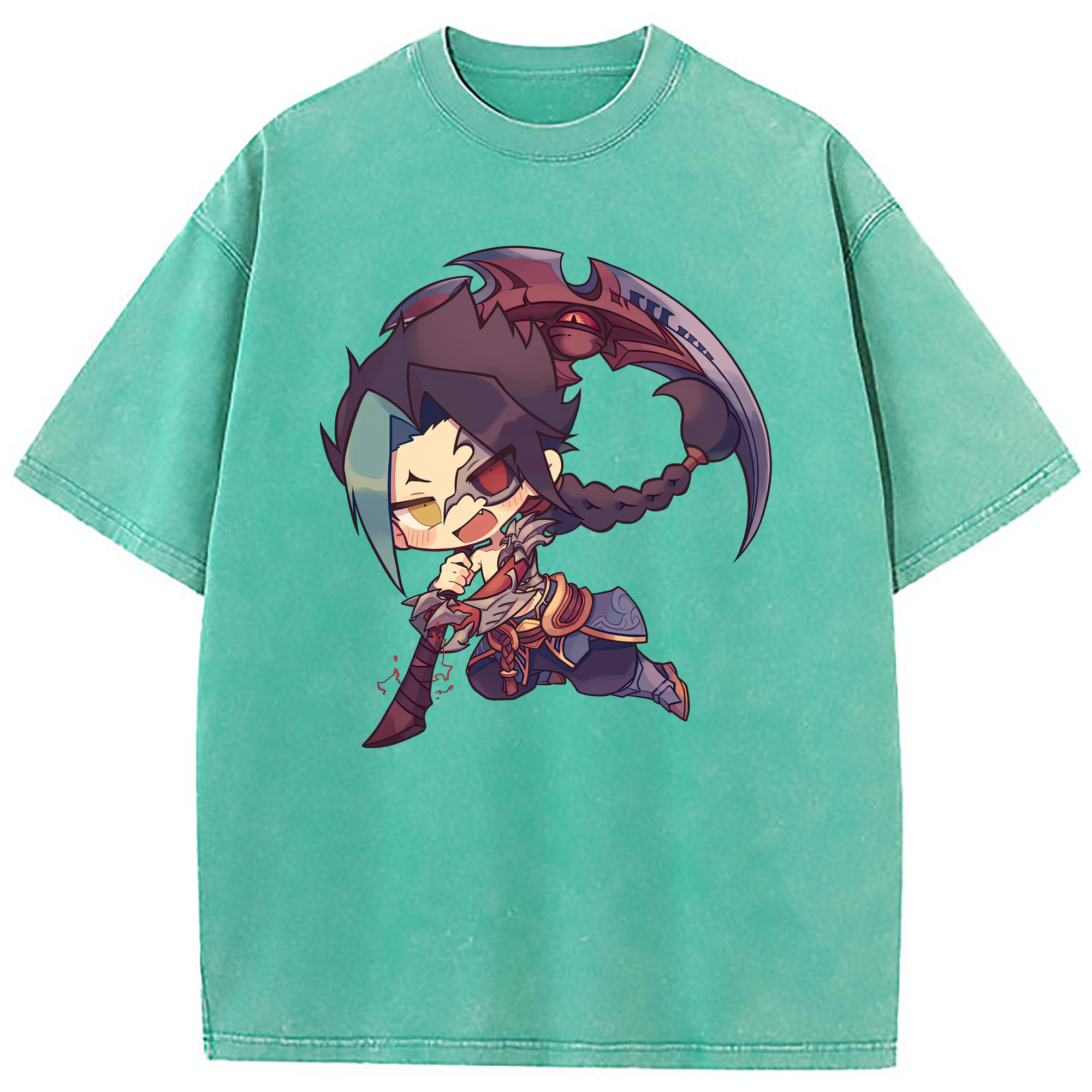 （画像用） リーグ・オブ・レジェンド League of Legends LOL 綿100% ヴィンテージ風 半袖Tシャツ（フロントプリント）